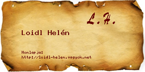 Loidl Helén névjegykártya